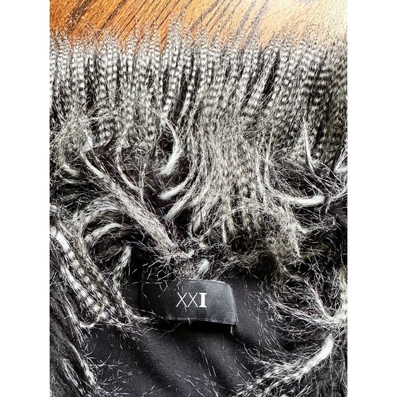 Forever 21 Faux Fur Vest Zebra Feather Apres Ski Bohemian Festival Fall Winter - Picture 8 of 11